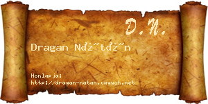 Dragan Nátán névjegykártya